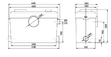 WL600B dimension drawing from the 2026 catalog